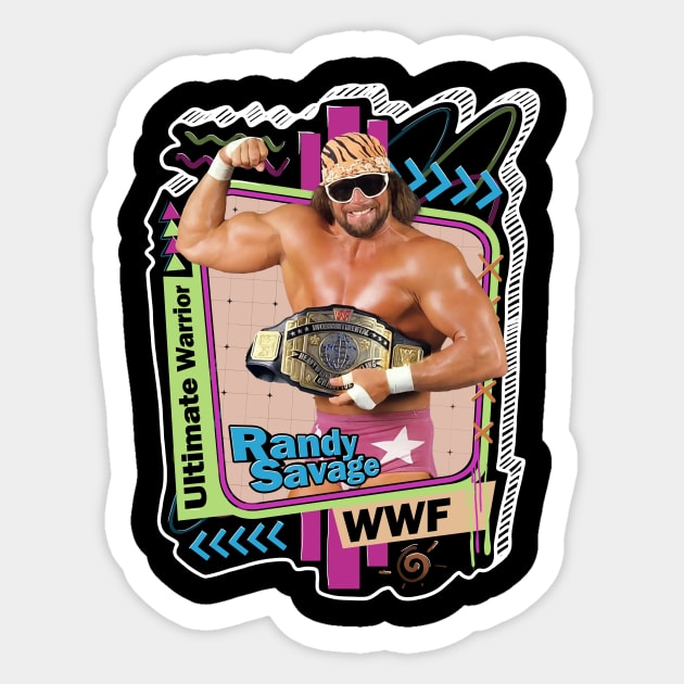 Wrestling Randy Savage Sticker by PICK AND DRAG